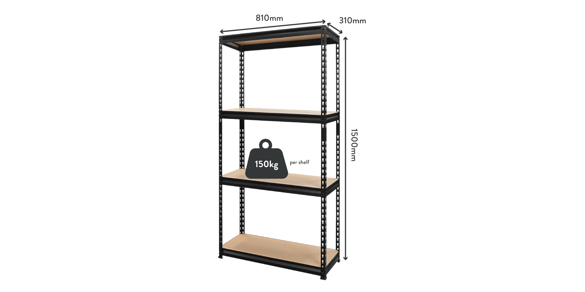 4 Tier MDF Shelf