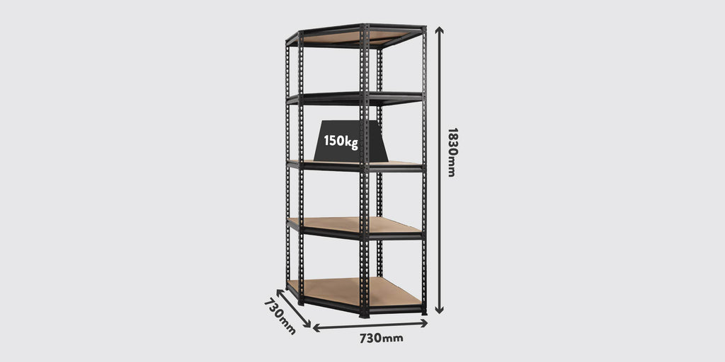 5 Tier Corner MDF Shelf