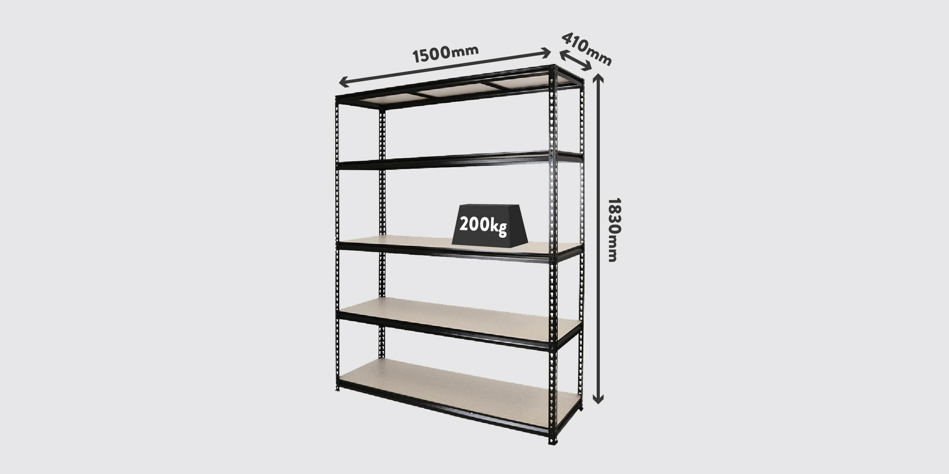 5 Tier MDF Shelf L